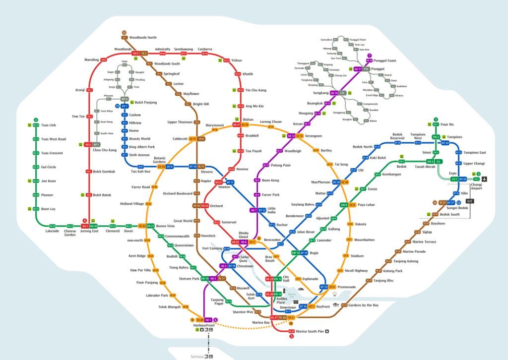 Reizen met het openbaar vervoer in Singapore